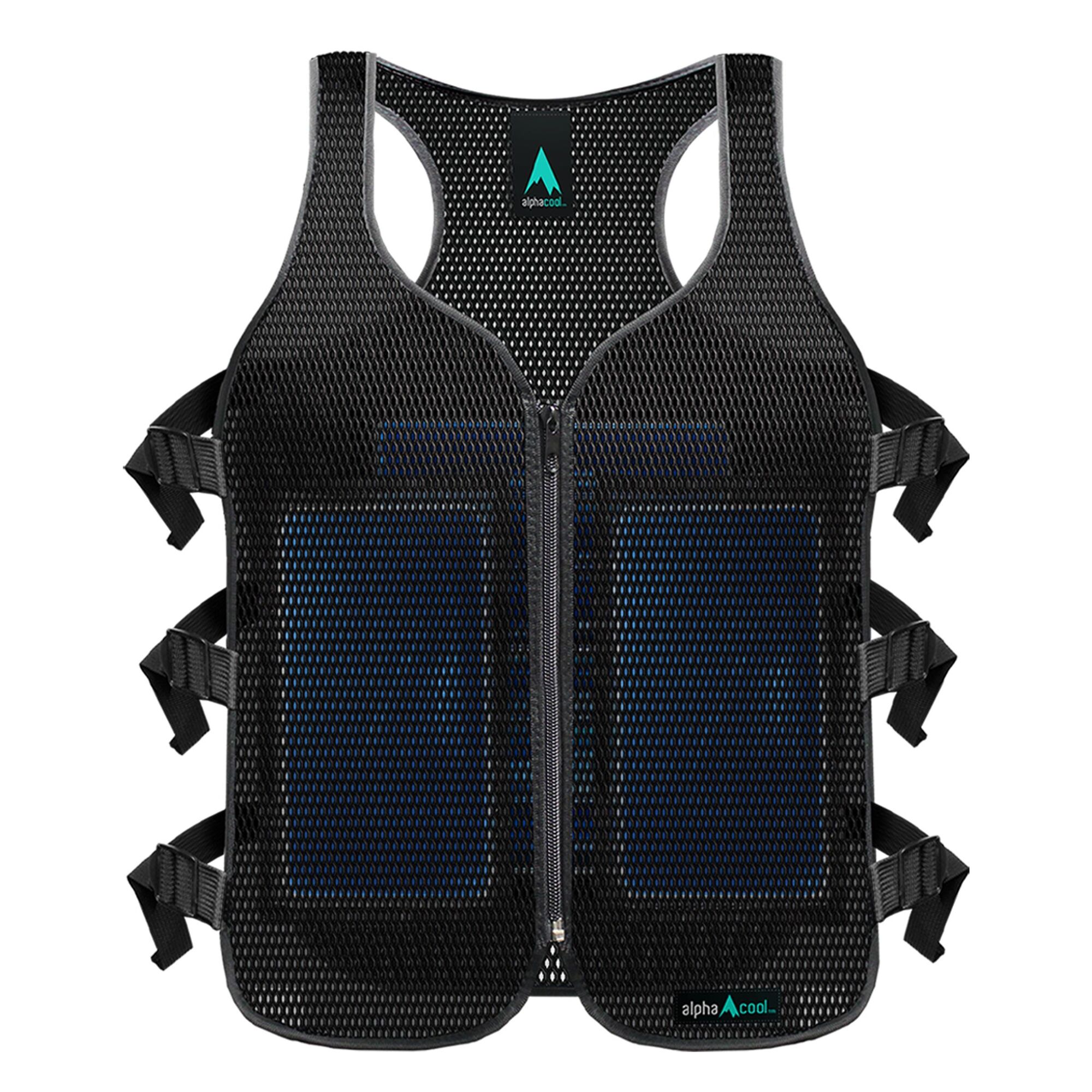 Action Manufacturing AlphaCool Frosty Ice Vest & Ice Packs-OSFA-Black